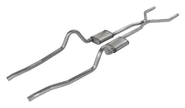 Pypes Violator exhaust system fits 1967-1973 A-Body 2.5 inch dual exit 304 stainless steel mandrel bent SMA910E