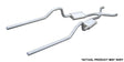 Pypes X-pipe exhaust system 2.5 inch split rear exit dual exit 304 stainless steel mandrel bent SMB10