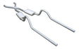 Pypes X-pipe exhaust system 2.5 inch split rear exit dual exit 304 stainless steel mandrel bent