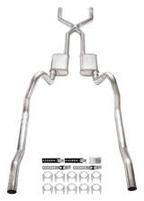 Pypes crossmember-back exhaust system 3 inch split rear exit dual exit 304 stainless steel mandrel bent