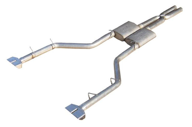 Pypes X-pipe exhaust system fits 2008-2014 Chrysler Challenger 2 inch split rear exit dual exit 304 stainless steel mandrel bent SMC22S