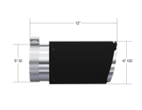 Universal Carbon Fiber Tip 6in OD/5in Inlet/12in L - Angle Cut Tip
