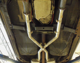 Exhaust X-Pipe Kit Intermediate Pipe 2.5 in Crossover Incl Special Angled Rear