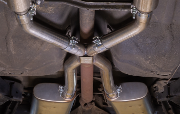 Exhaust X-Pipe Kit Intermediate Pipe 2.5 in Crossover Incl Special Angled Rear