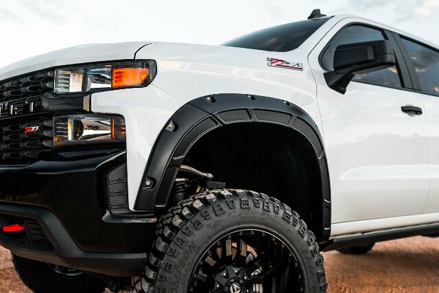 Fits Chevy Silverado 1500(19-24) Fender Flares Defender G7C Red Hot A-C12211-G7C