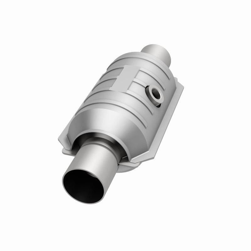 MagnaFlow universal catalytic converter with sensor port mid-bed 1.75 inch inlet/outlet stainless steel CARB compliant OBDII 54053