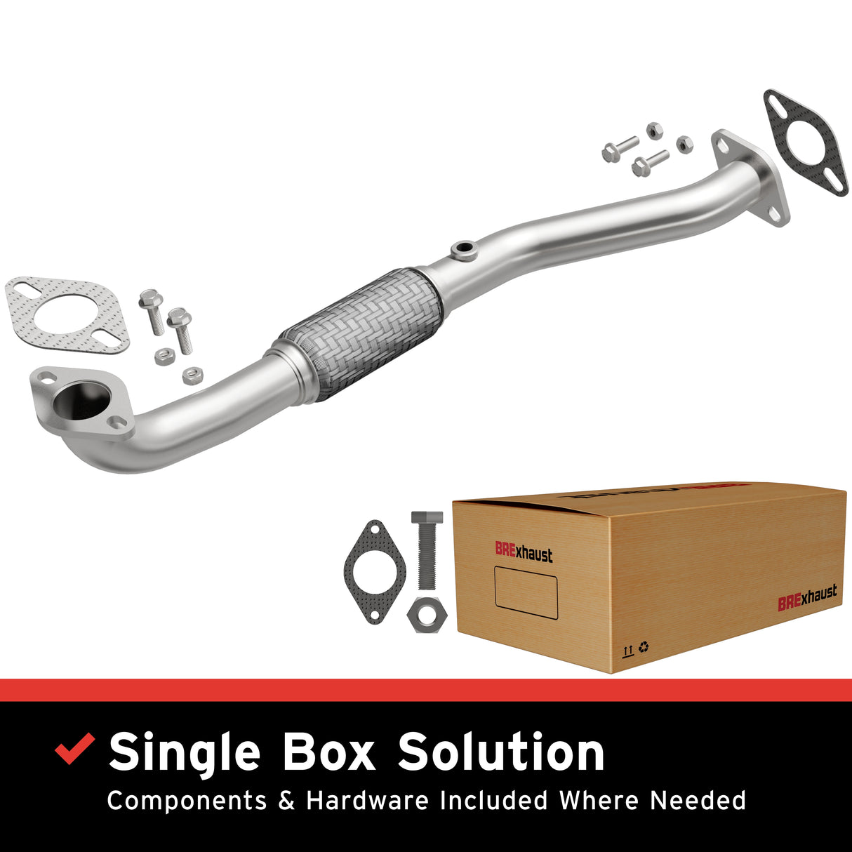 2004-2009 Kia Spectra Direct-Fit Front Pipe Kit 107-0254 stainless steel