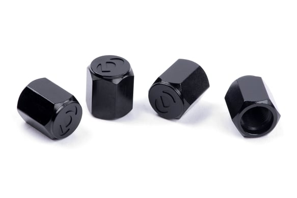 Valve Stem Caps D757-0007 BMW performance black aluminum