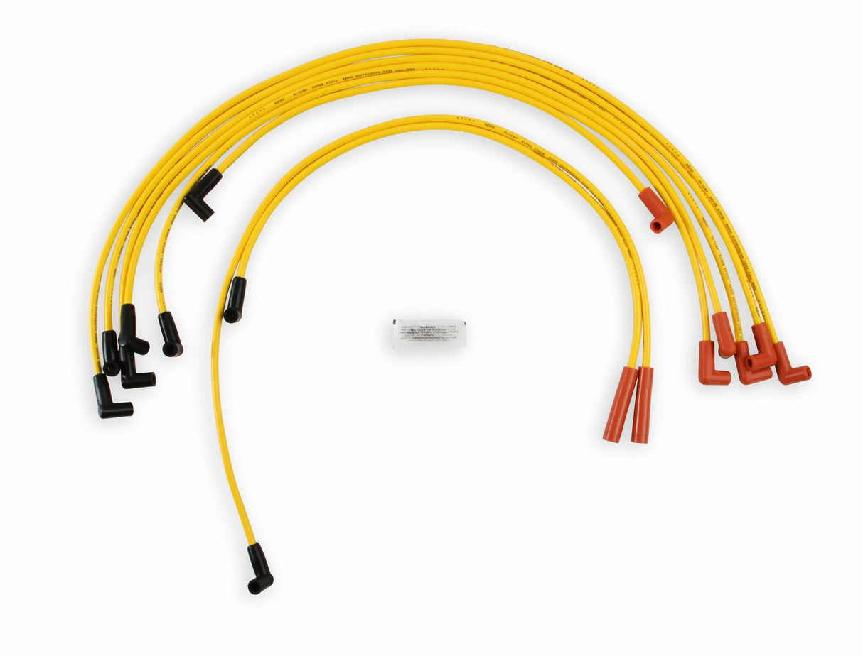 Super Stock Spark Plug Wire Set for 1980-1985 Chevy Silverado V8 yellow 8mm