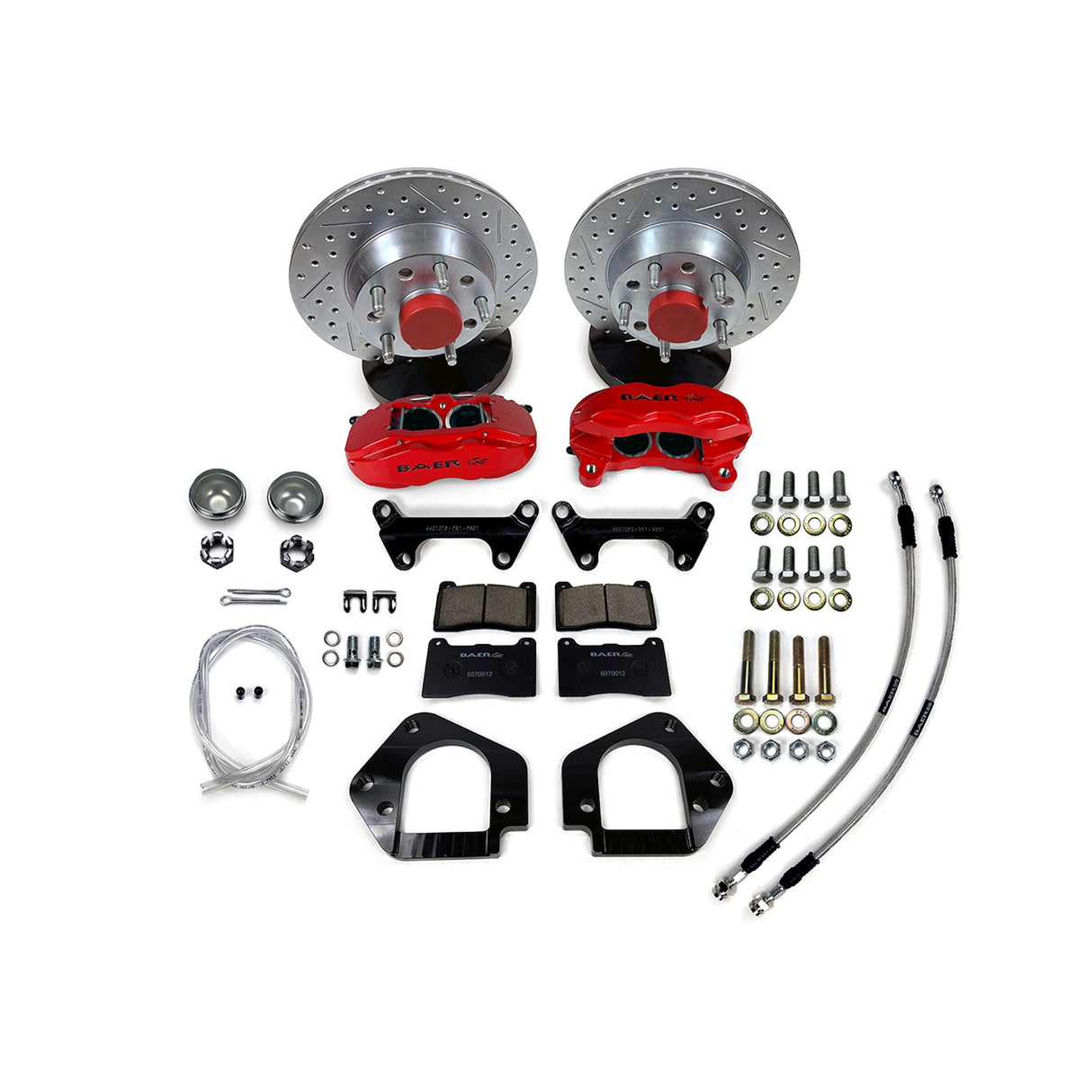 1964-1972 Chevrolet Chevelle Front Disc Brake Conversion Kit Black Int. Hub Baer Brakes 4301685B