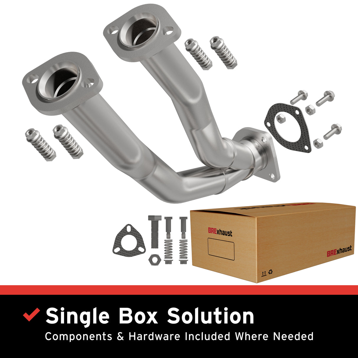 2000 Jeep Cherokee Direct-Fit Front Pipe Kit 107-0006 stainless steel