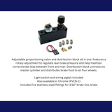 Adjustable Proportioning Valve + Distribution Block PVC-B Brakes MBM