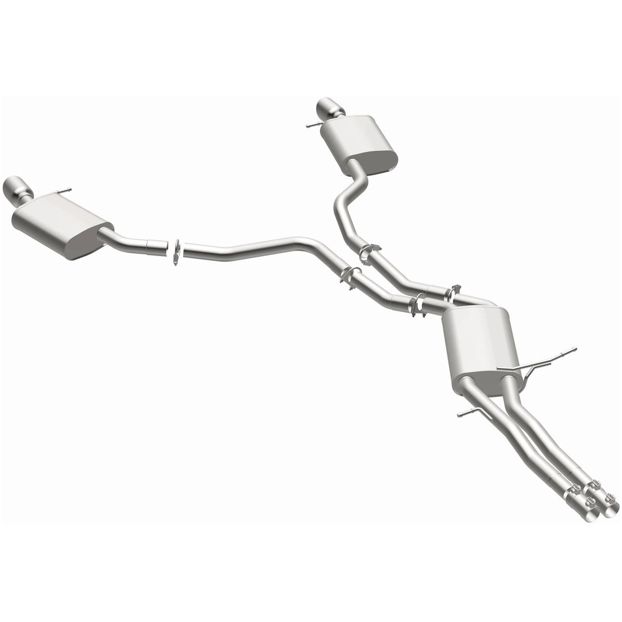 Fits 2012-2015 Audi Direct-Fit Replacement Exhaust System aluminized steel