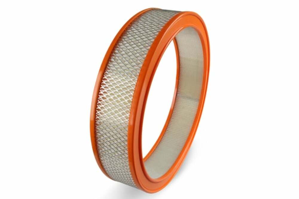 Hooker performance muffler filter-14x3-white-paper-element-orange-ring-120-179