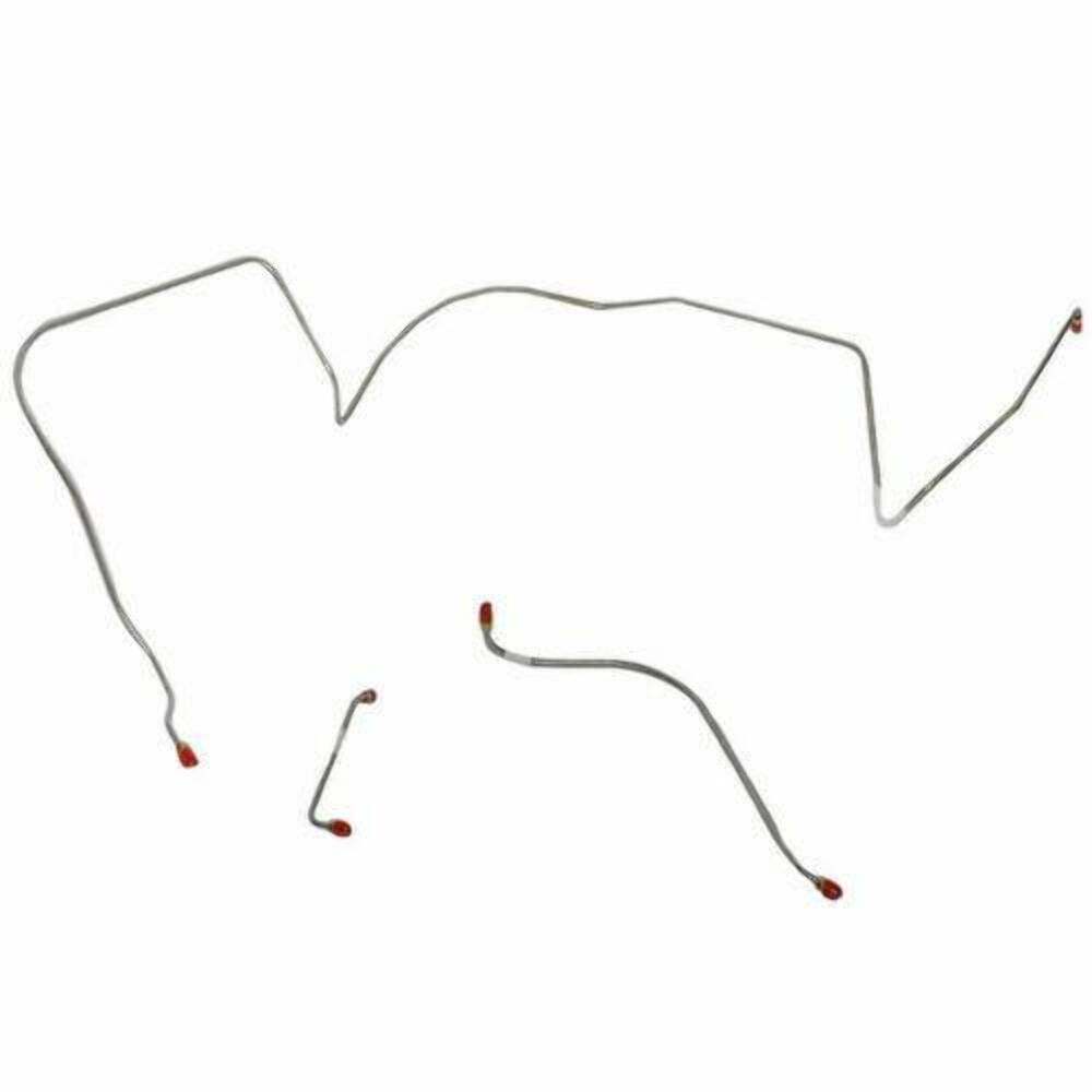 1966 Pontiac LeMans Front Brake Line Kit Power Drum Brakes Stainless AKT6602SS