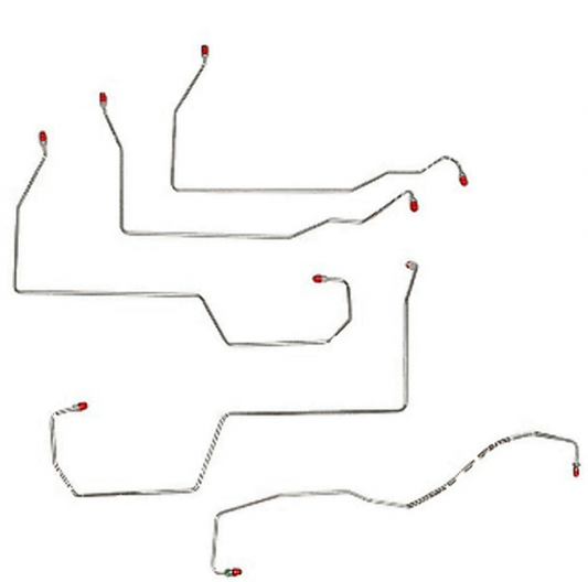 96-99 Buick LeSabre with Traction Control Front Brake Line Kit Stainless Steel AKT9302SS