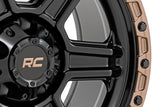 79 Series Wheel/One-Piece/Semi Gloss Black w/Bronze Ring/18x9/5x5/-12mm