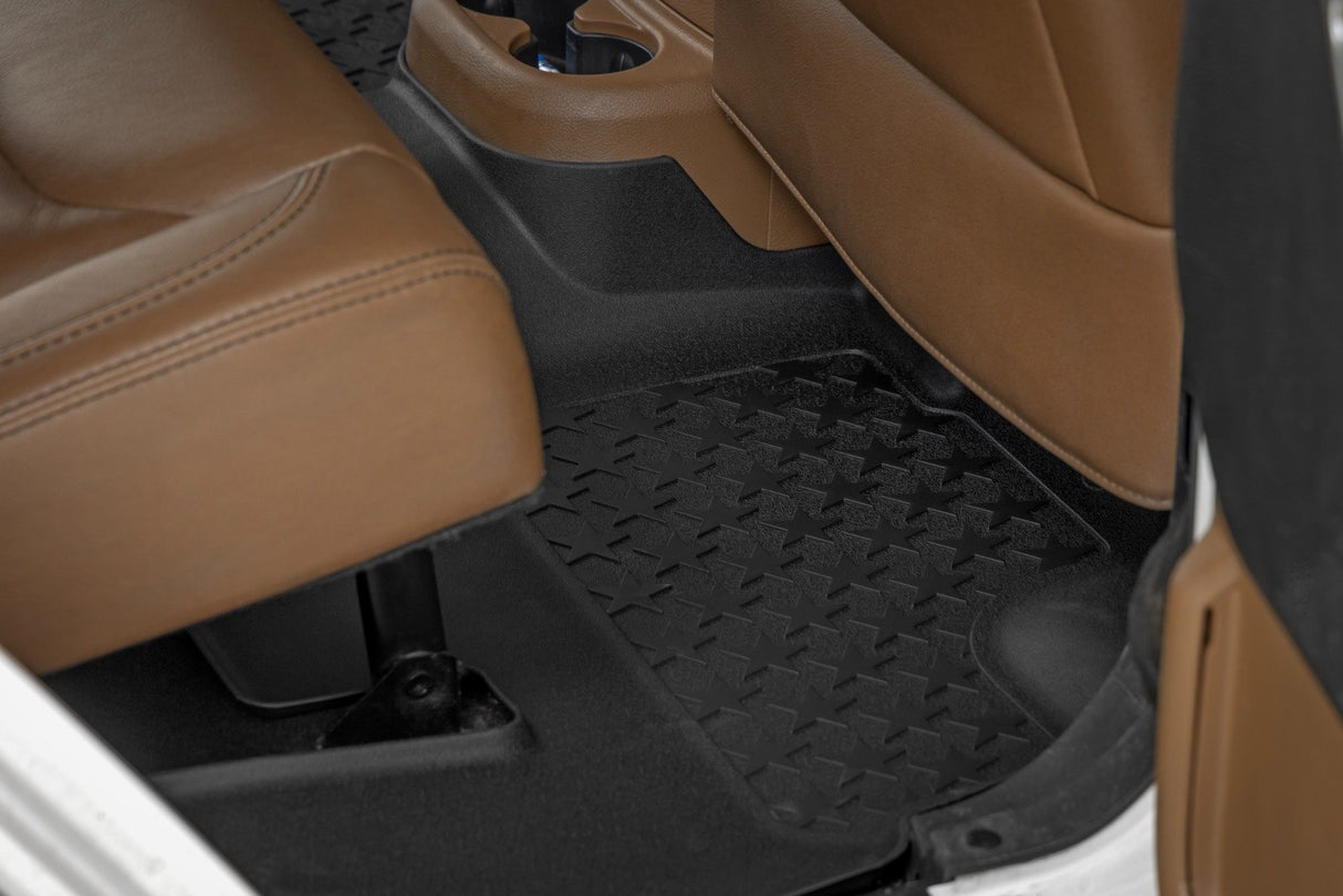 Rough Country Floor Mats - FR & RR - 4 Door - Jeep Wrangler Unlimited 4WD (2014-2018) - FF-61412