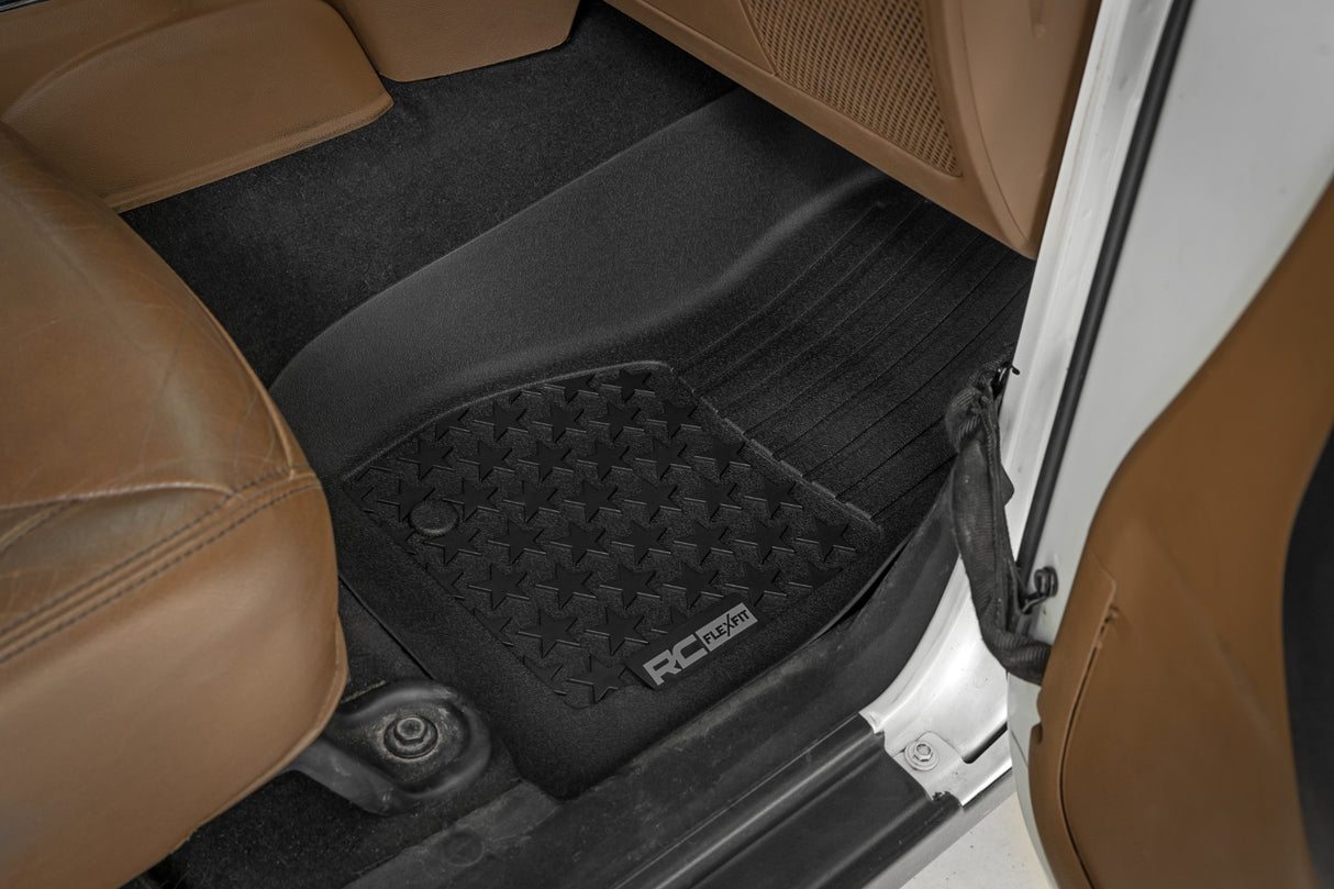 Rough Country Floor Mats - FR - 4 Door - Jeep Wrangler Unlimited 4WD (2014-2018) - FF-6141