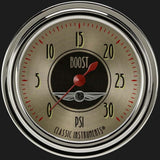 All American Nickel 2 5/8" Boost Gauge, 30 psi AN342SLC