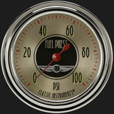 All American Nickel 2 5/8" Fuel Pressure Gauge, 100 psi AN346SLC