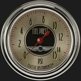 t All American Nickel 2 5/8" Fuel Pressure Gauge, 15 psi AN345SLC Classic Instruments