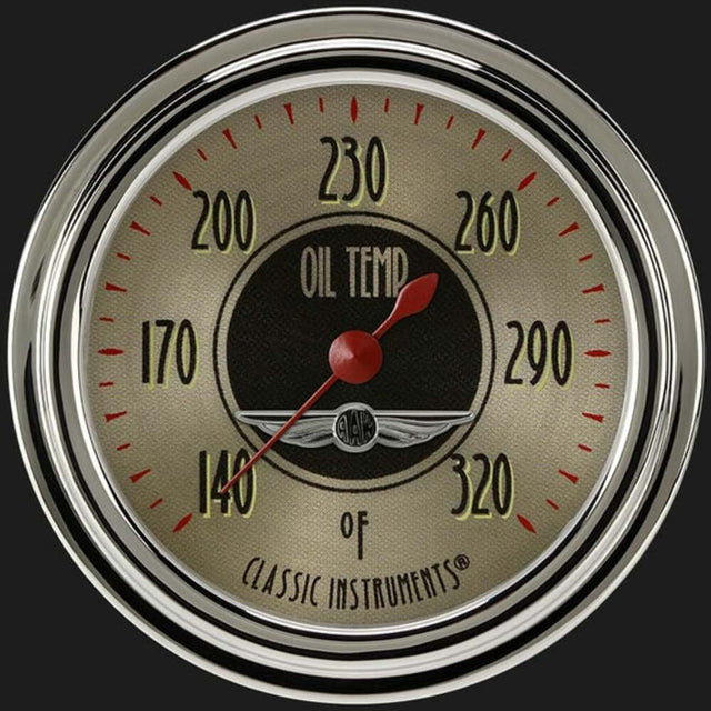All American Nickel 2 5/8" Oil Temperature Gauge AN328SLC