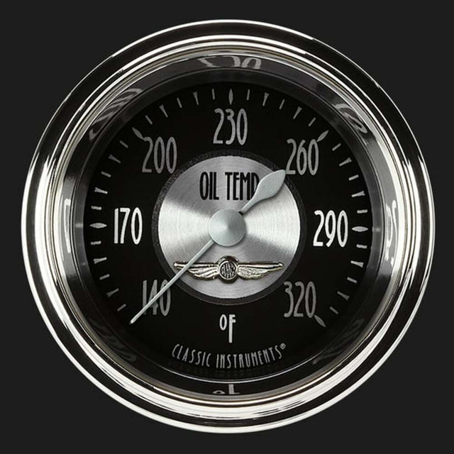 All American Tradition 2 1/8" Oil Temperature Gauge AT128SHC