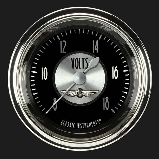 t All American Tradition 2 1/8" Voltage Gauge AT130SHC Classic Instruments