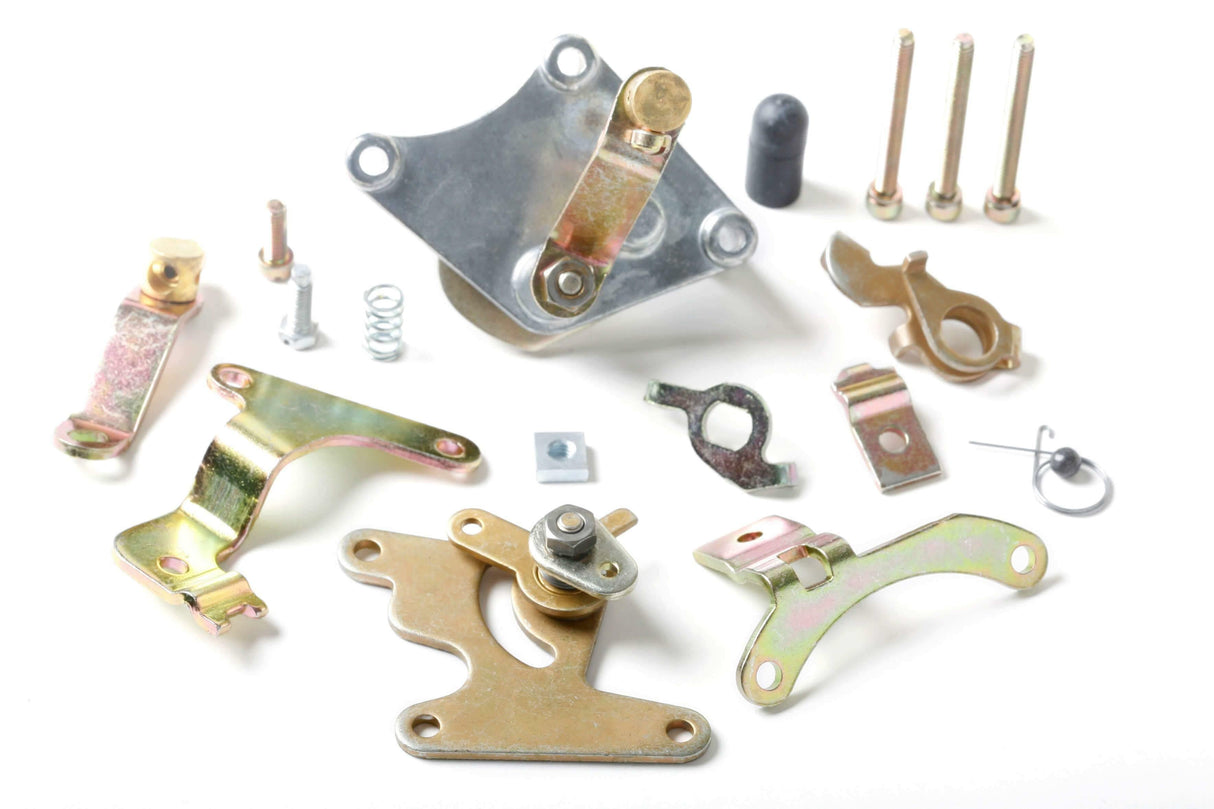 Holley Aluminum Manual Choke Conversion Kit - Shiny - 45-225SA