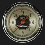 All American Nickel 2 1/8" Boost Gauge, 60 psi AN143SHC