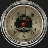 All American Nickel 2 5/8" Fuel Pressure Gauge, 15 psi AN345SLC