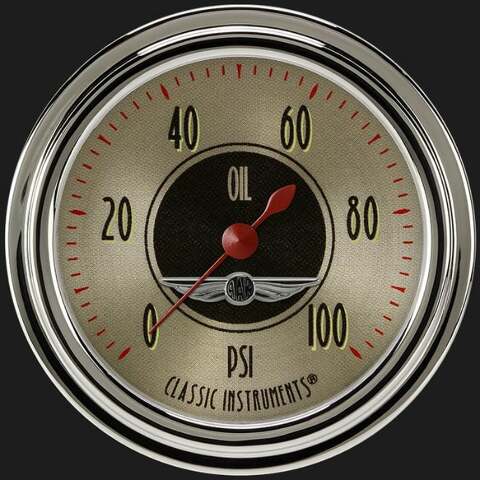 All American Nickel 2 5/8" Oil Pressure Gauge AN381SLC