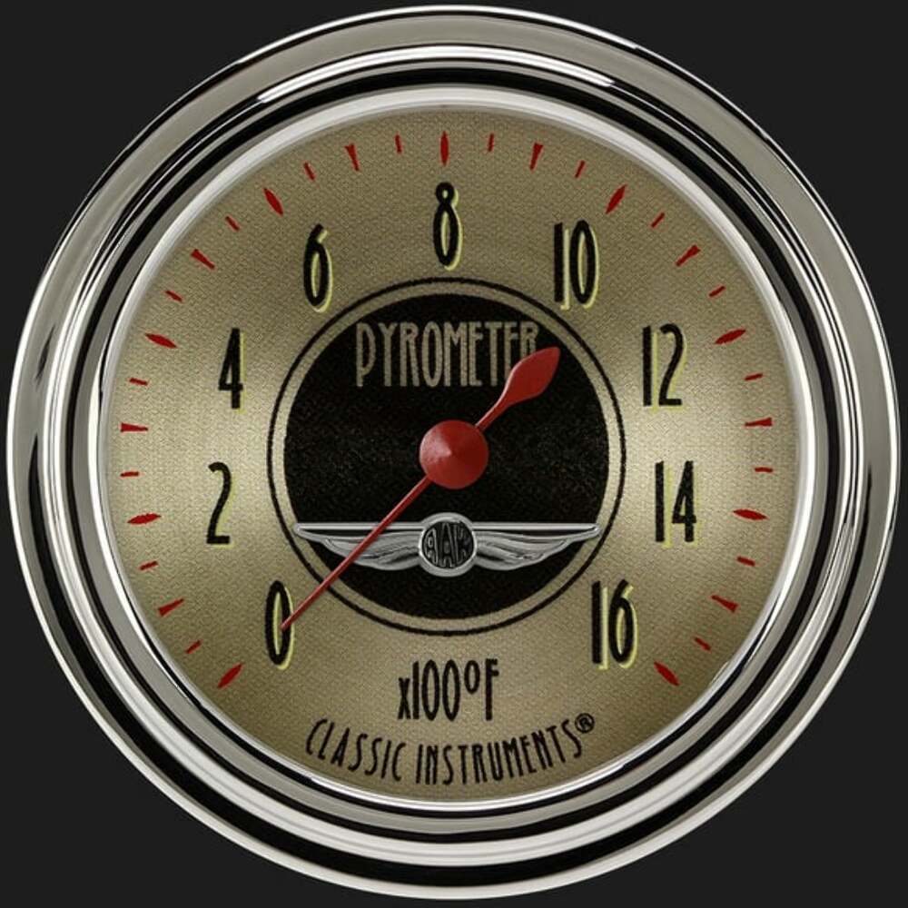 t All American Nickel 2 5/8" Exhaust Gas Temp. Gauge AN398SLC Classic Instruments