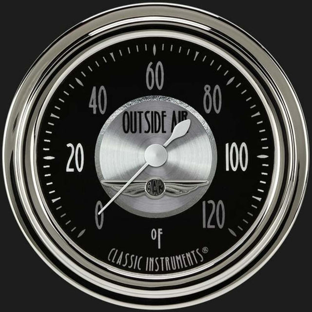 t All American Nickel 2 5/8" Outside Air Temp Gauge AN399SLC Classic Instruments