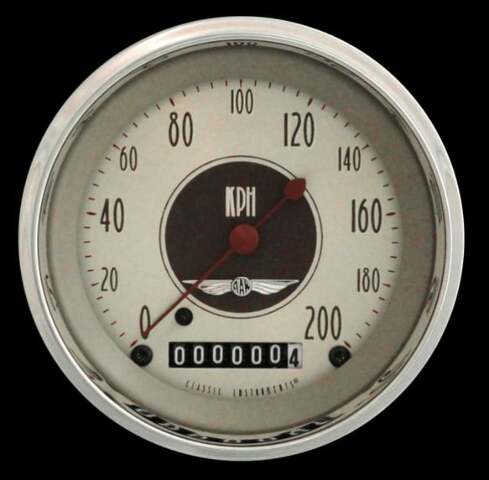 All American Nickel 3 3/8" Speedometer AN59SHC