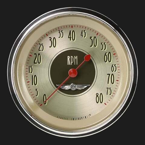All American Nickel 3 3/8" Tachometer AN80SHC