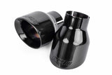 Double-Walled 4 Slash-Cut Tips (Polished Diamond Black) - Set of 2 -TPK0003 stainless steel black