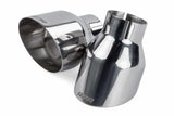 Single-Walled 4 Slash-Cut Tips (Polished Silver) - Set of 2 stainless steel polished