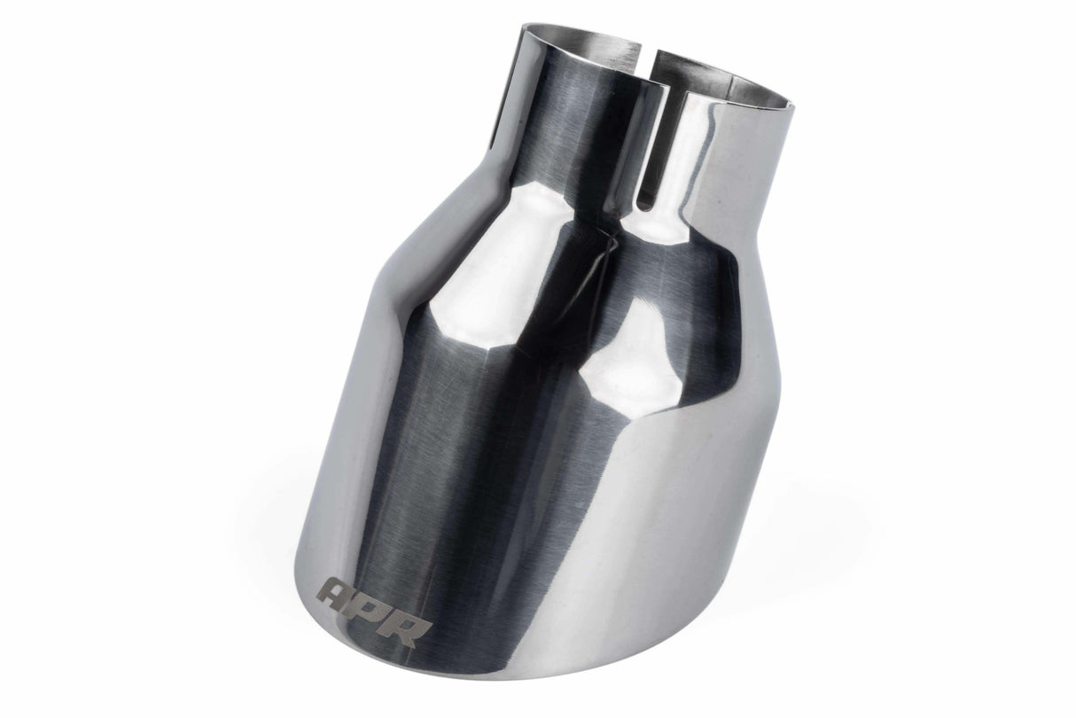 Single-Walled 4 Slash-Cut Tips (Polished Silver) - Set of 2 stainless steel polished