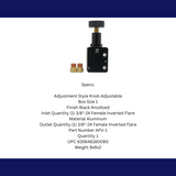 Adjustable Proportioning Valve - Black APV1