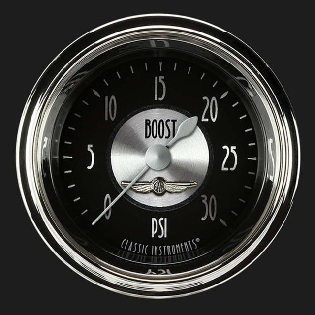 All American Tradition 2 1/8" Boost Gauge, 30 psi AT142SHC
