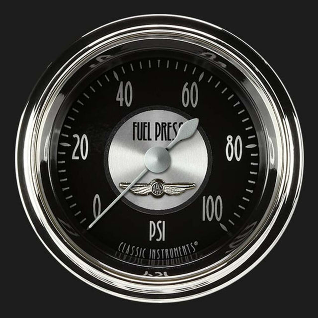 All American Tradition 2 1/8" Fuel Pressure Gauge, 100 psi AT146SHC