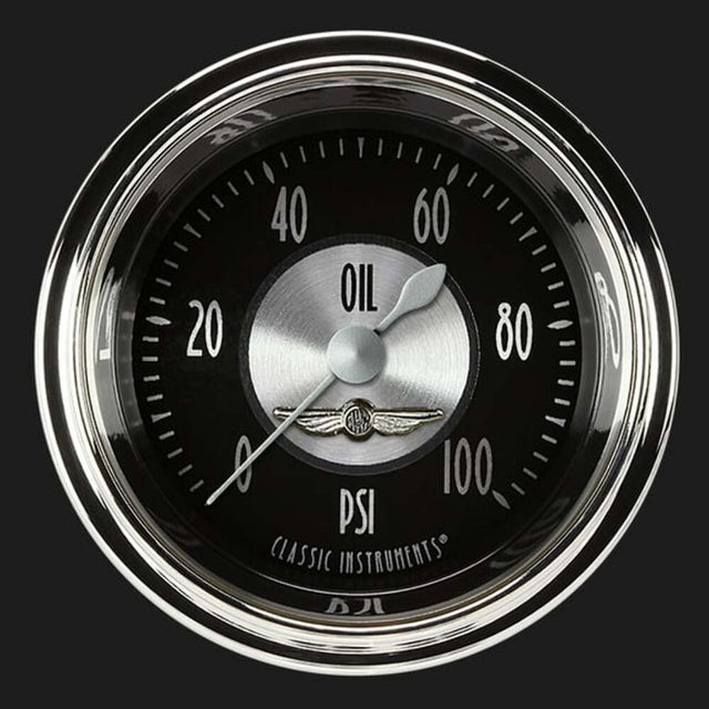 All American Tradition 2 1/8" Oil Pressure Gauge AT181SHC