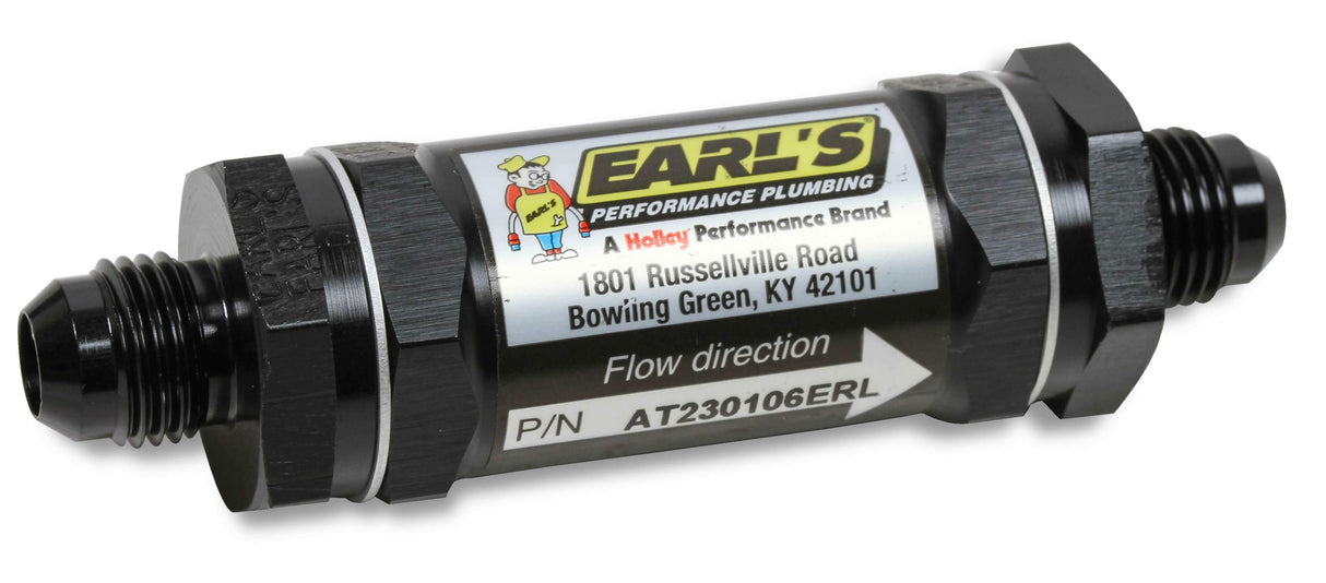 Fuel Filter - AT230108ERL AN fitting black aluminum