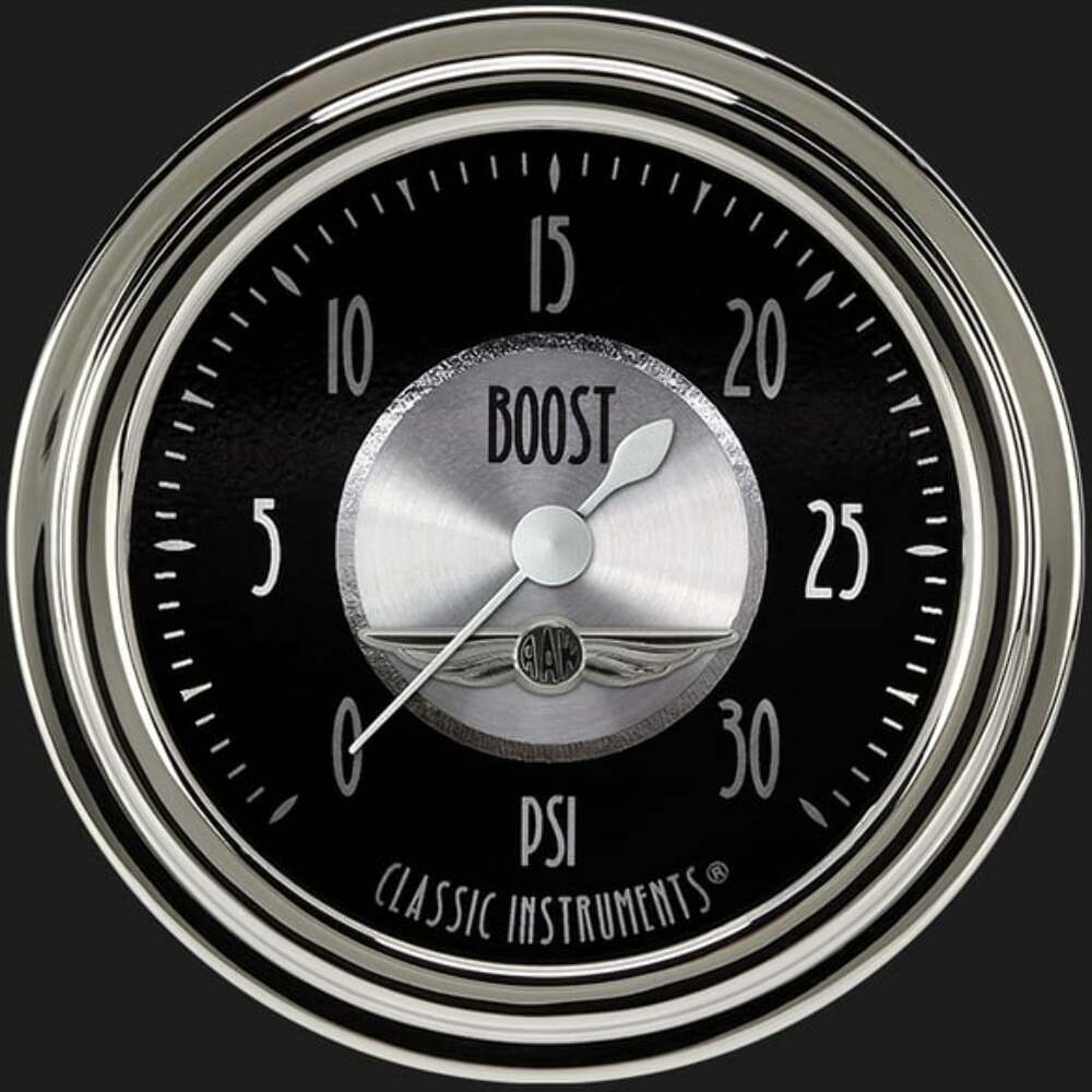 All American Tradition 2 5/8" Boost Gauge, 30 psi AT342SLC