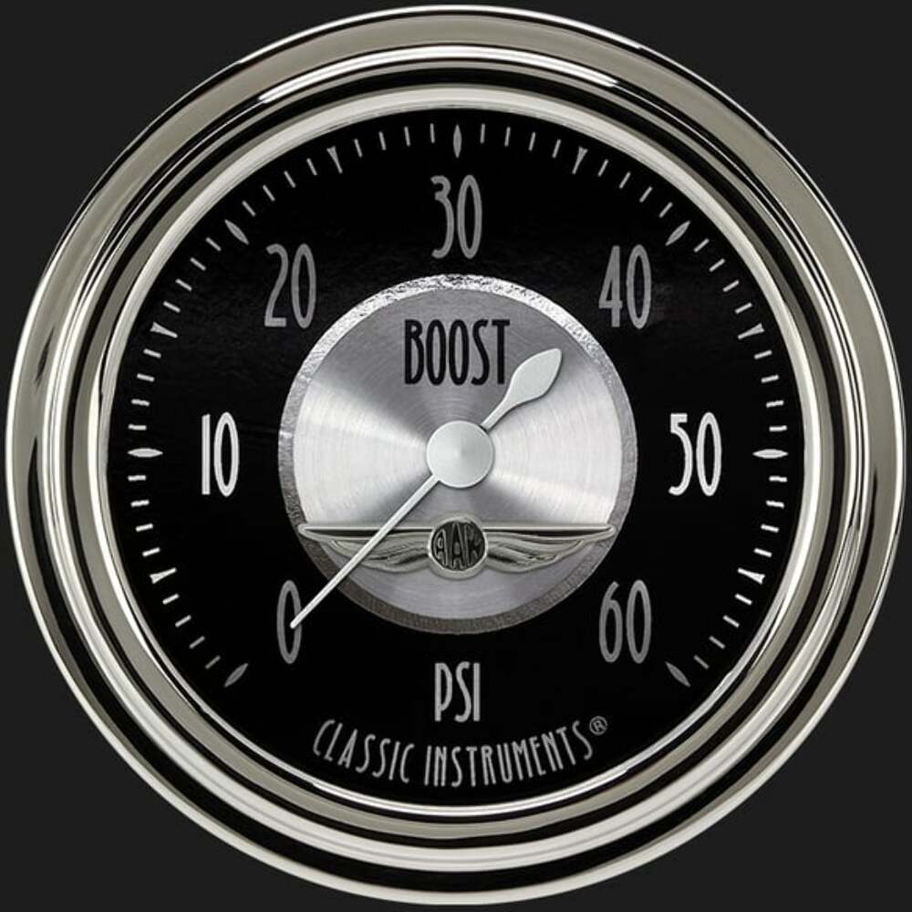 All American Tradition 2 5/8" Boost Gauge, 60 psi AT343SLC
