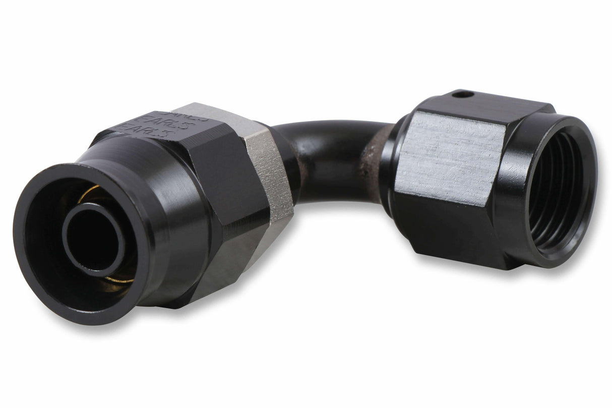 Adj. Tube 90 Degree Speed-Seal Hose End-3 Hose Size,3 Nut Size-AT609233ERL AN fitting