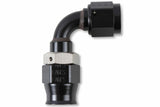 Adj. Tube 90 Degree Speed-Seal Hose End-3 Hose Size,3 Nut Size-AT609233ERL AN fitting black aluminum