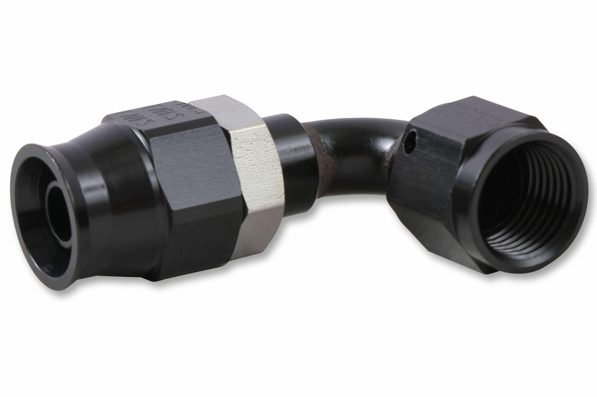 Adj. Tube 90 Degree Speed-Seal Hose End-6 Hose Size,6 Nut Size-AT609236ERL AN fitting